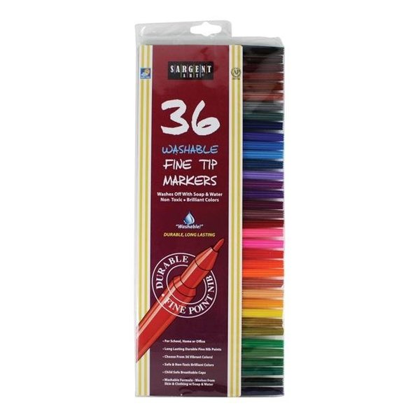 Sargent Art Sargent Art 1510045 Sargent Art Marker Set Fine Tip; Assorted Colors; Set of 36 1510045